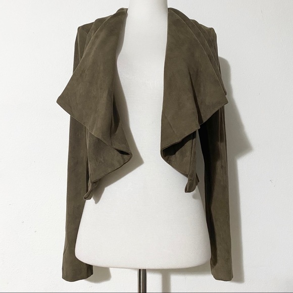 PRIVY Olive Green Faux Suede Jacket - Picture 2 of 6